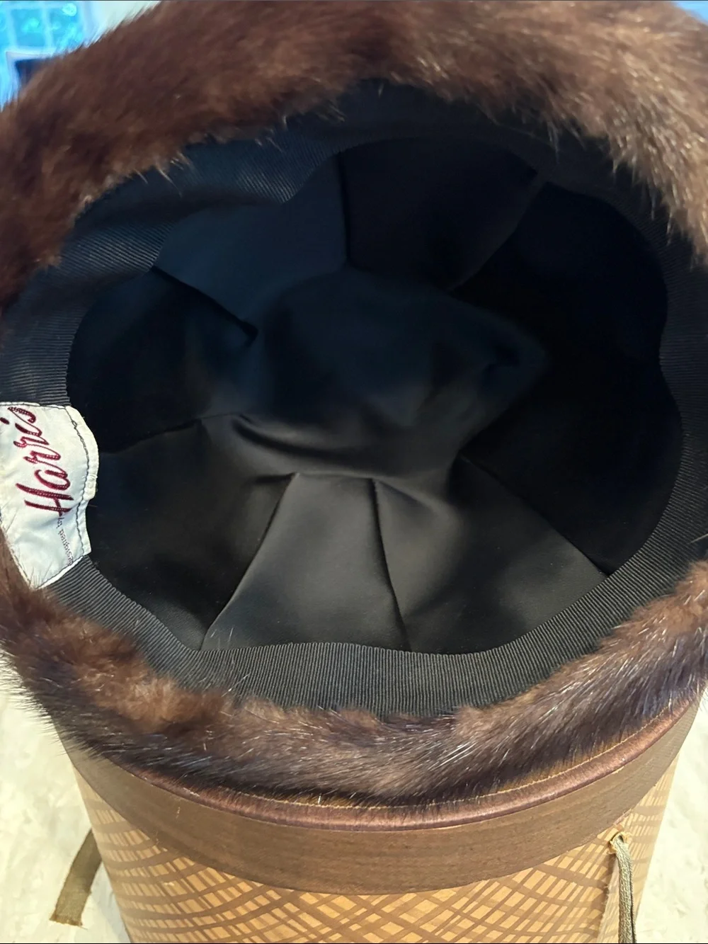 Women's Brown Fur Bucket Hat
